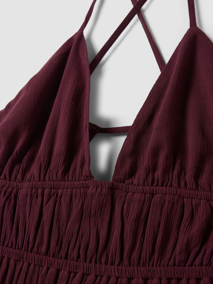 Purple maxi dress in pure viscose_5