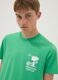 Green pure cotton short-sleeve T-shirt_0