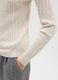 Beige jumper with cable knit design_3