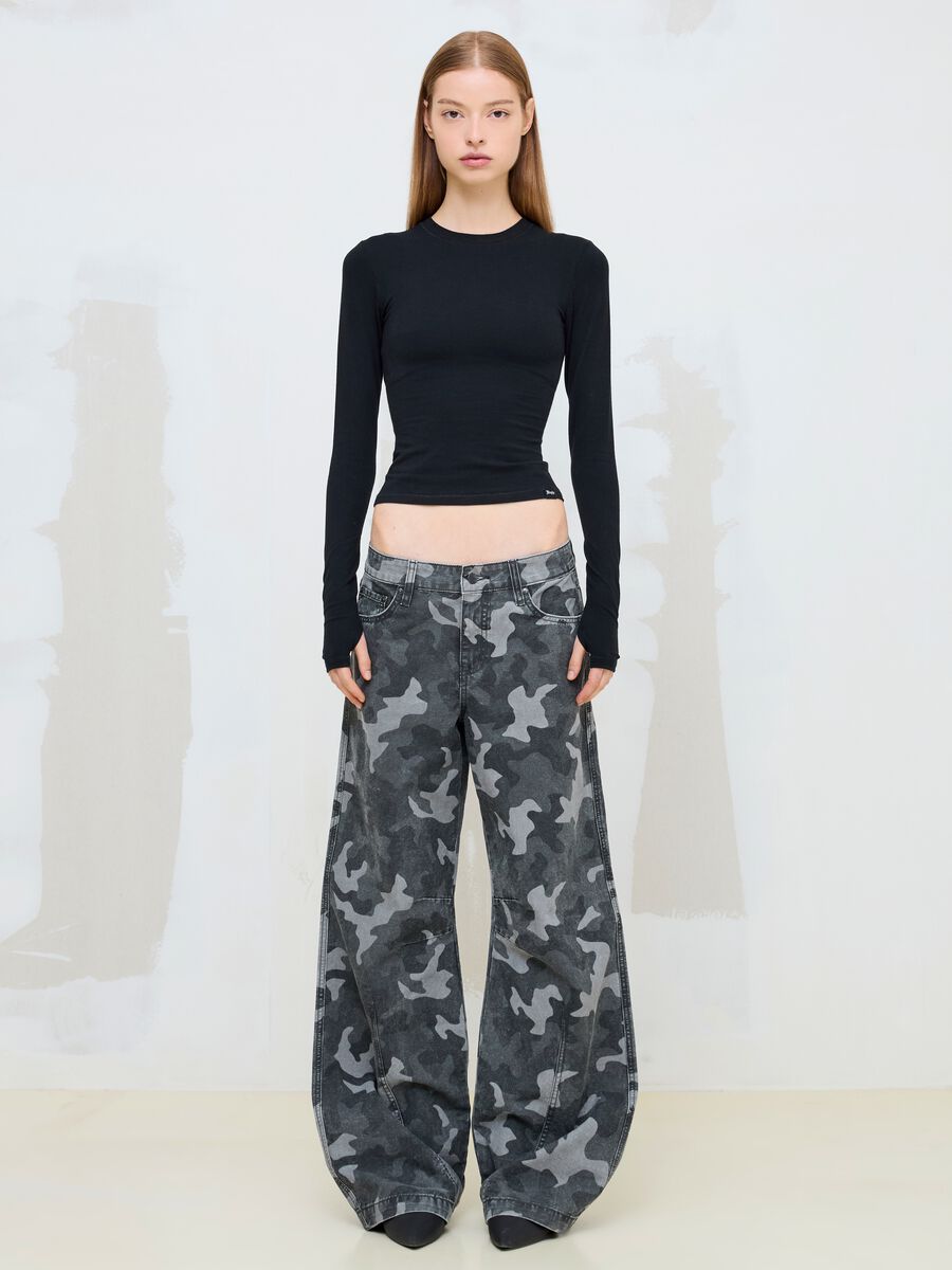 Wide Leg Denim Dark Camo_4