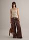 Brown genuine leather bag with fringes_3