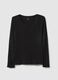 Black crew neck long sleeve mixed cotton regular fit jumper_4