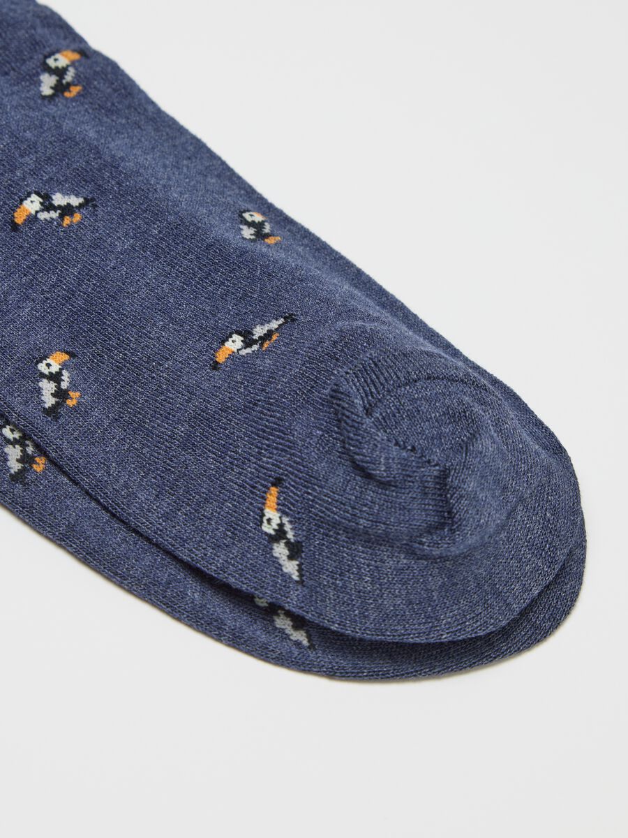 Long stretch viscose socks with design_1