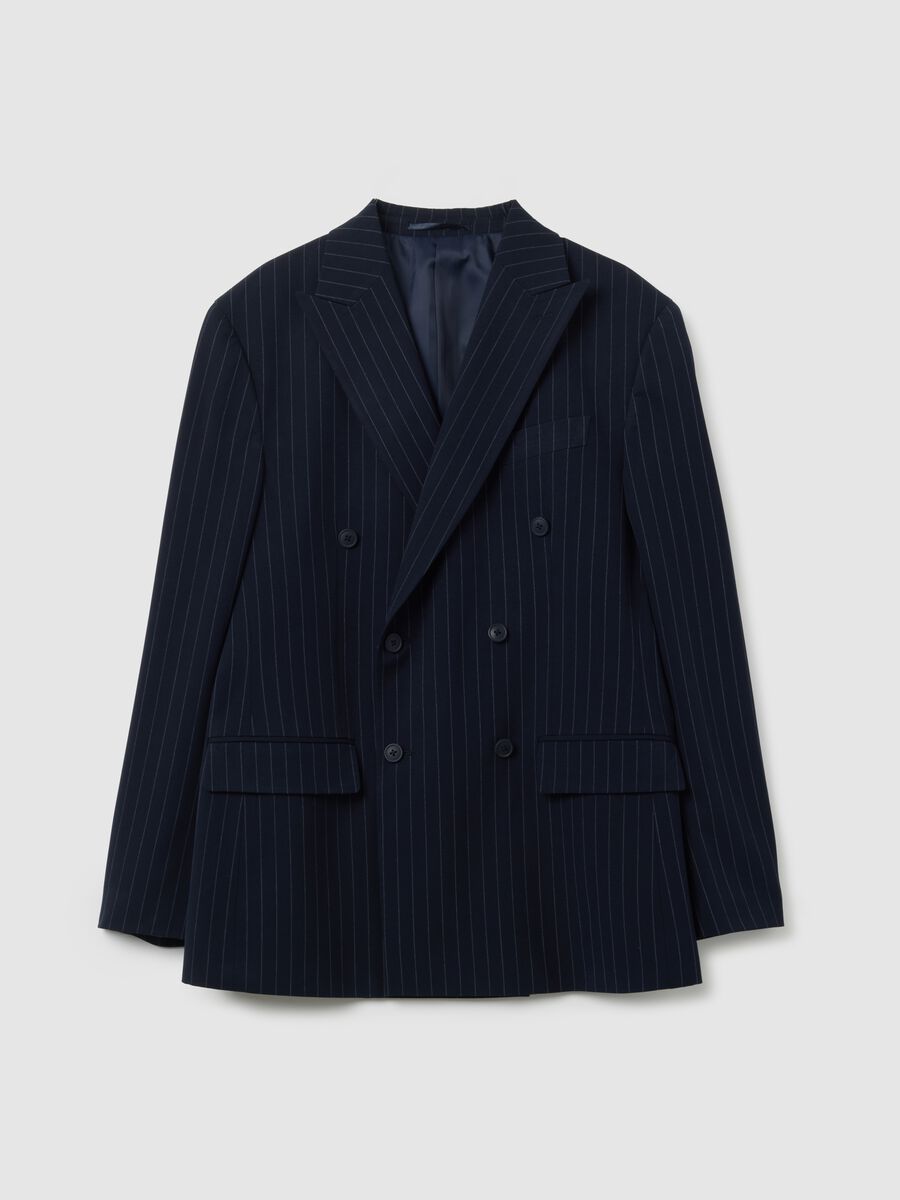 Completo in misto blu regular fit_4