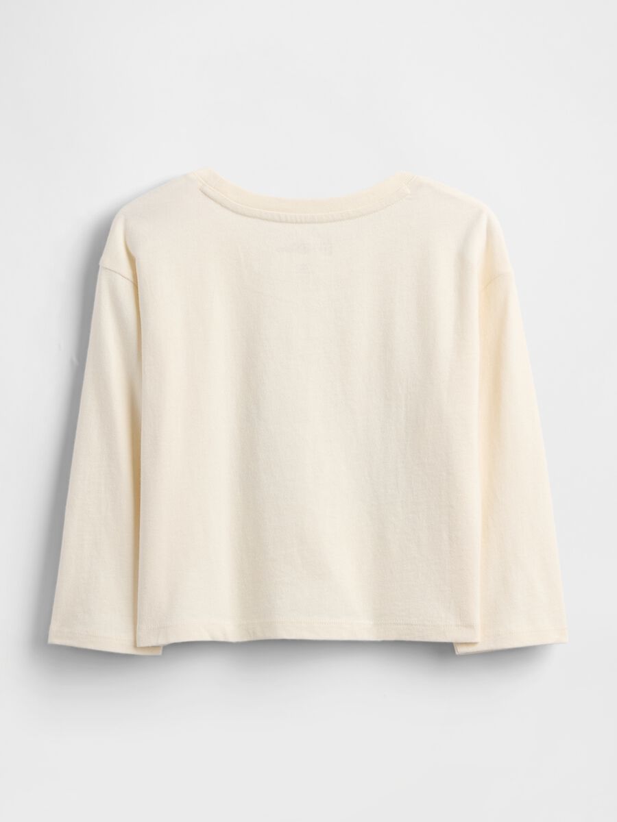Long sleeve beige cotton T-shirt_1