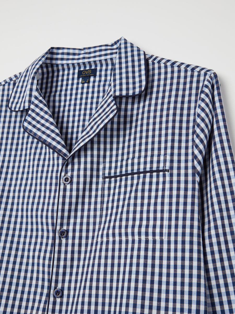 Long pyjama top with contrasting piping_5