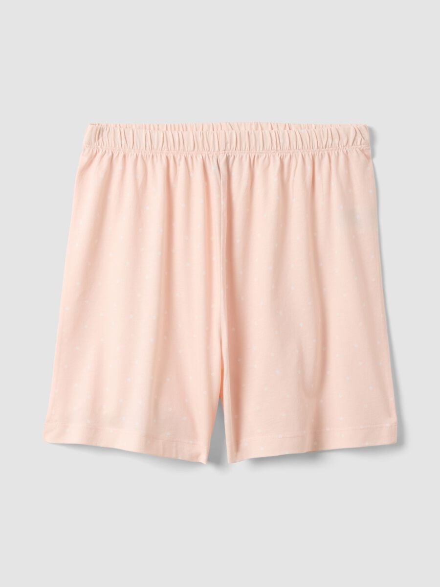 Pink polka dot pure cotton pyjama shorts regular fit_4
