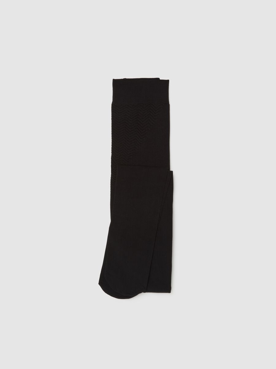 Collant in tessuto elasticizzato neri_1