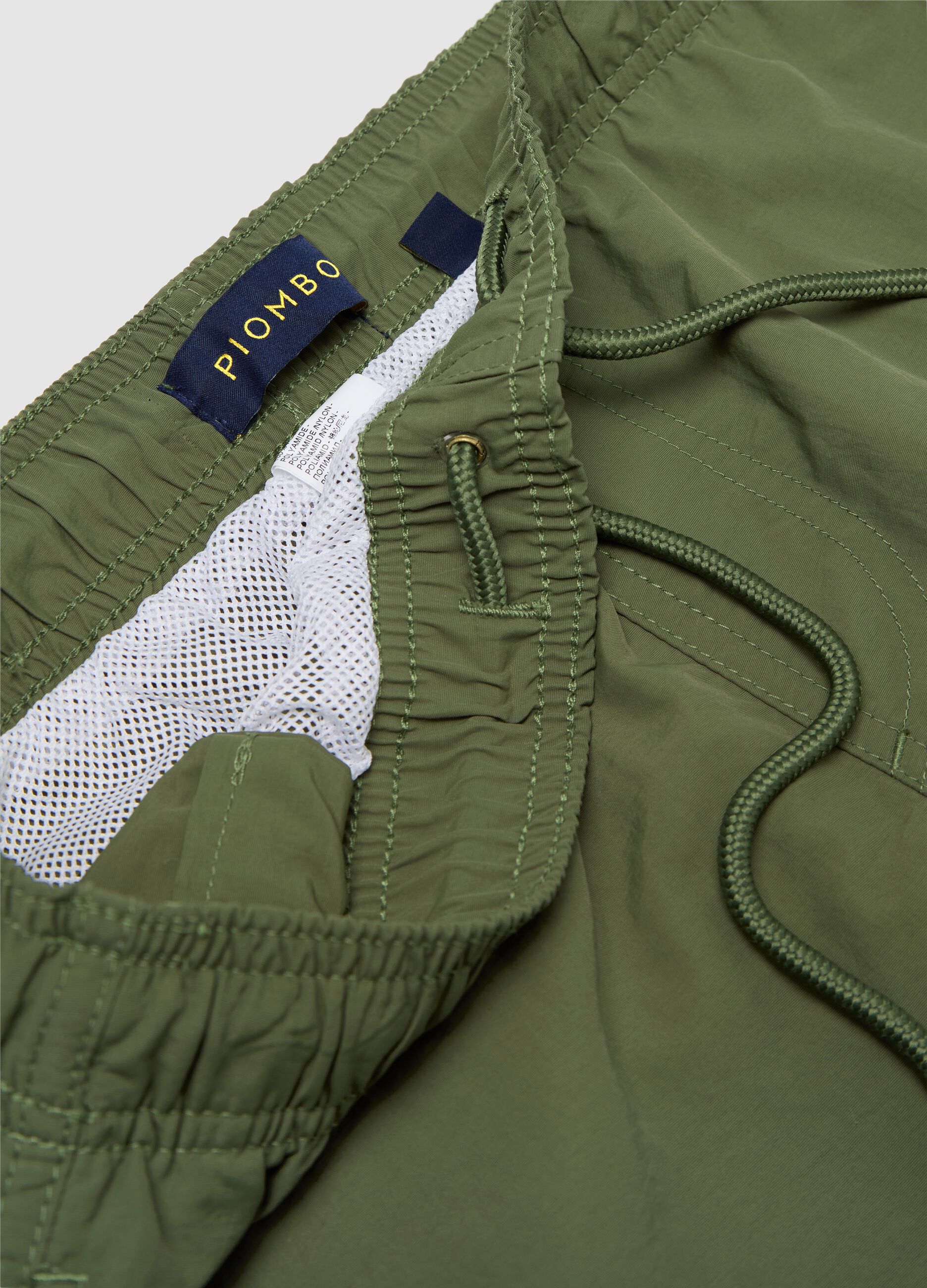 Boxer mare da uomo in misto verde regular fit con vita elastica