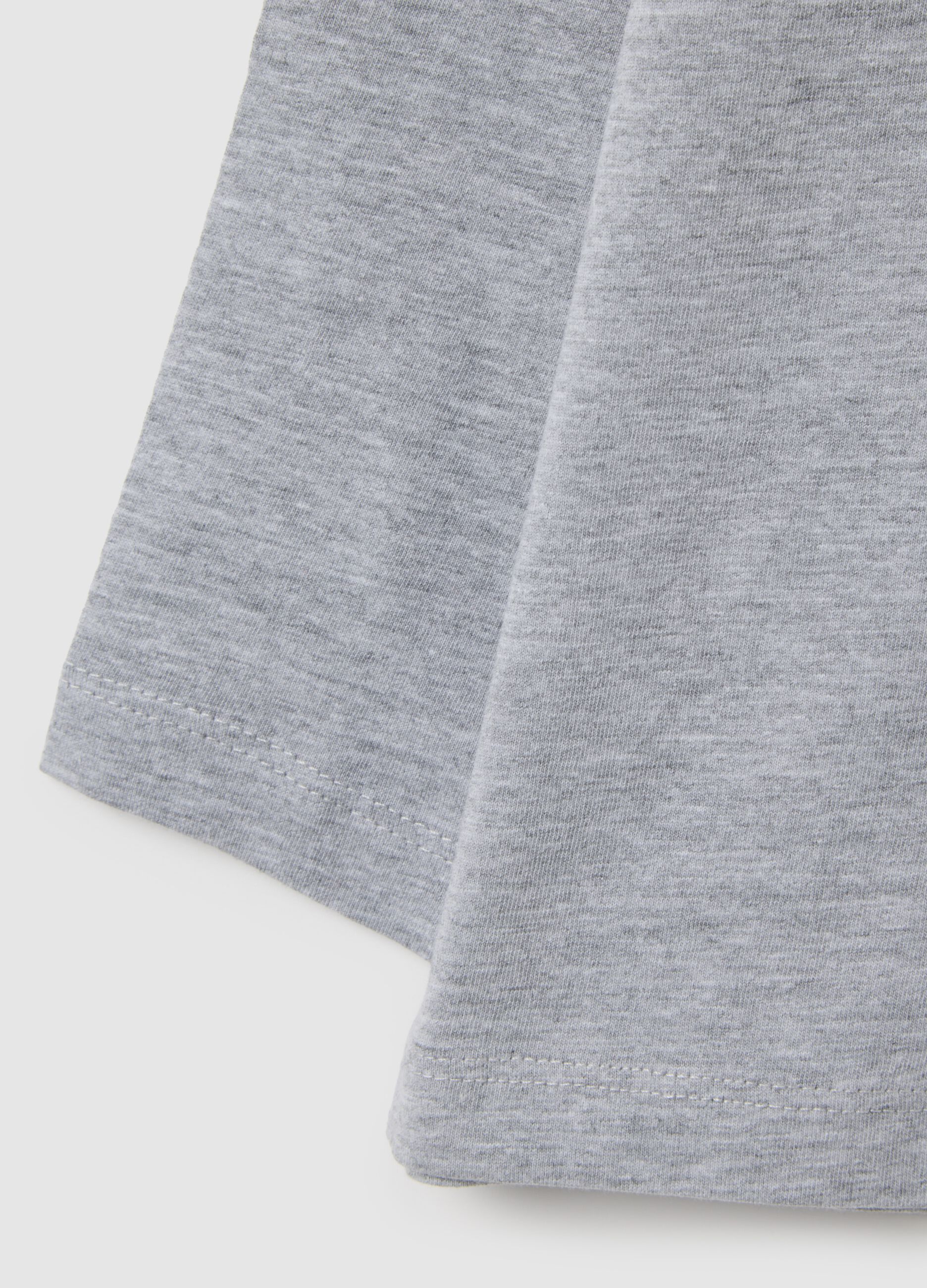 Maglia da bambino in misto cotone grigia regular fit