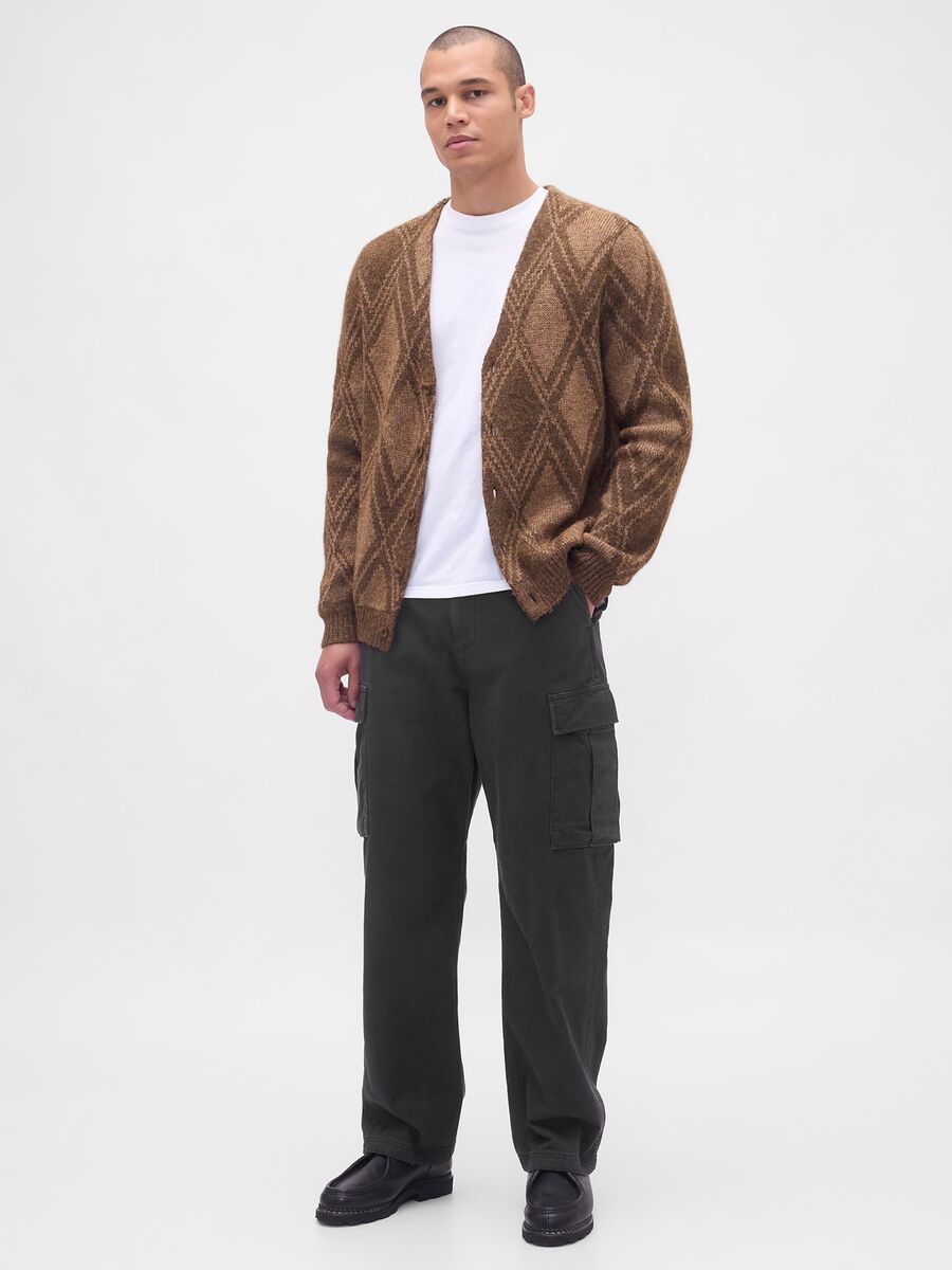 Brown Cardigan in Wool and Alpaca Blend_1