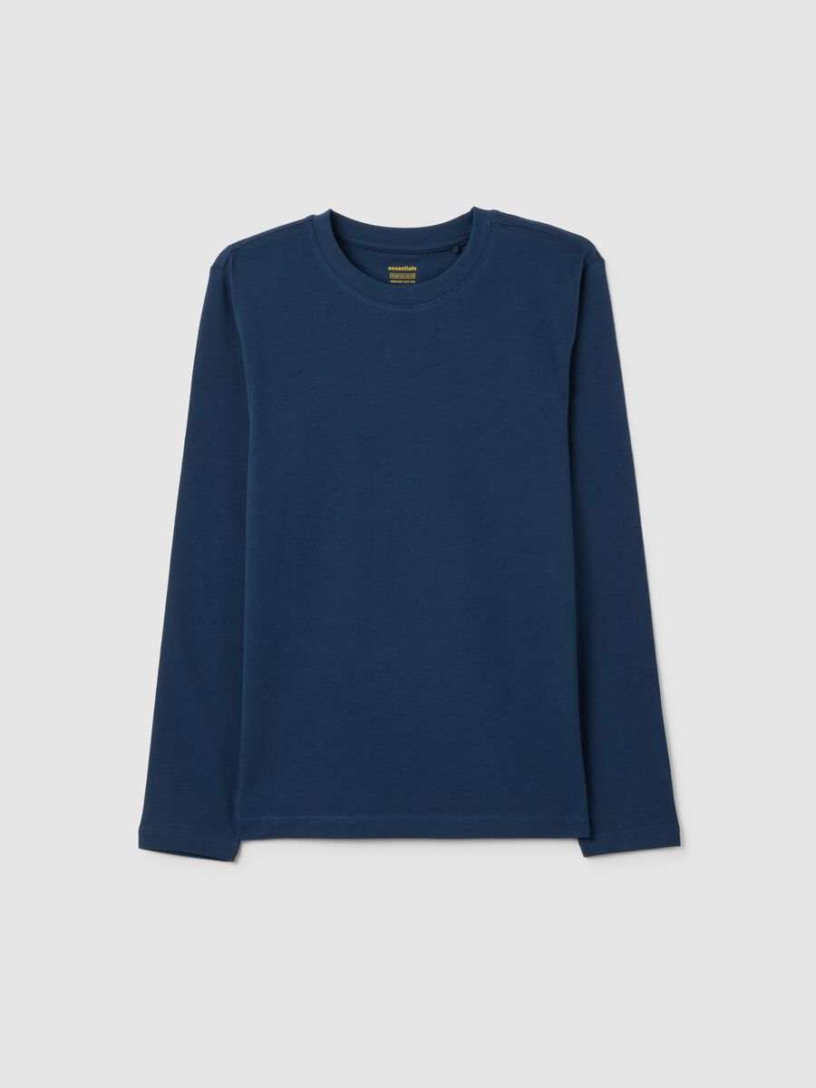 Boys' Long Sleeve T-shirt in Blue Jersey_3
