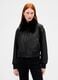 Black bomber jacket with faux fur collar_0
