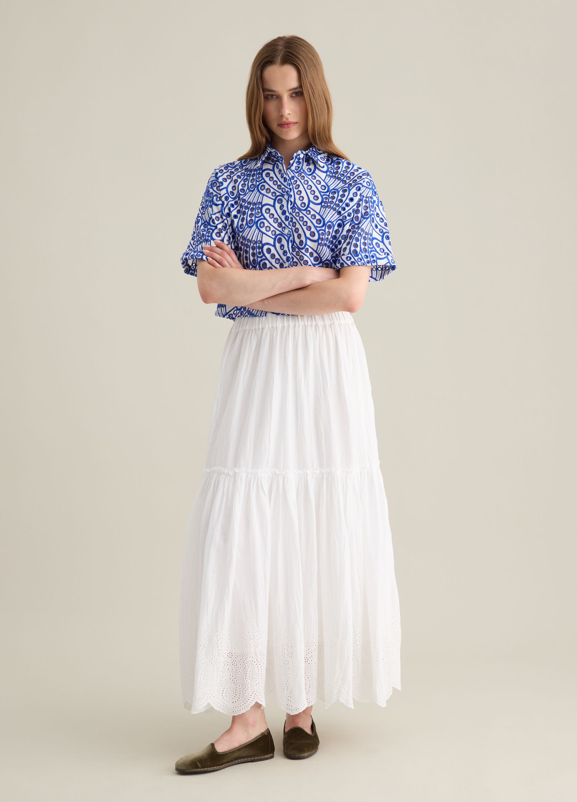 Women's pure cotton multicolour regular fit shirt