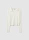 White Viscose Blend Fitted Jumper_4
