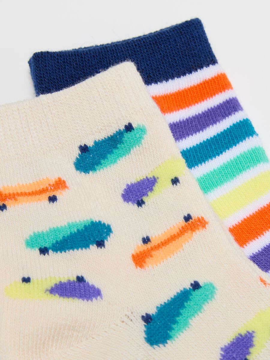 Three-pair pack sock with crocodile skater design_2