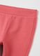 Girl's Pink Stretch Cotton Slim Fit Leggings_2
