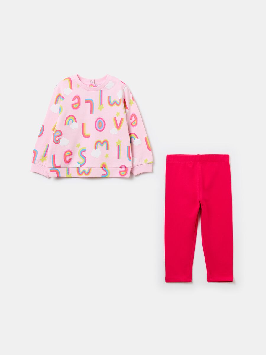 Jogging set in French Terry con stampa_0