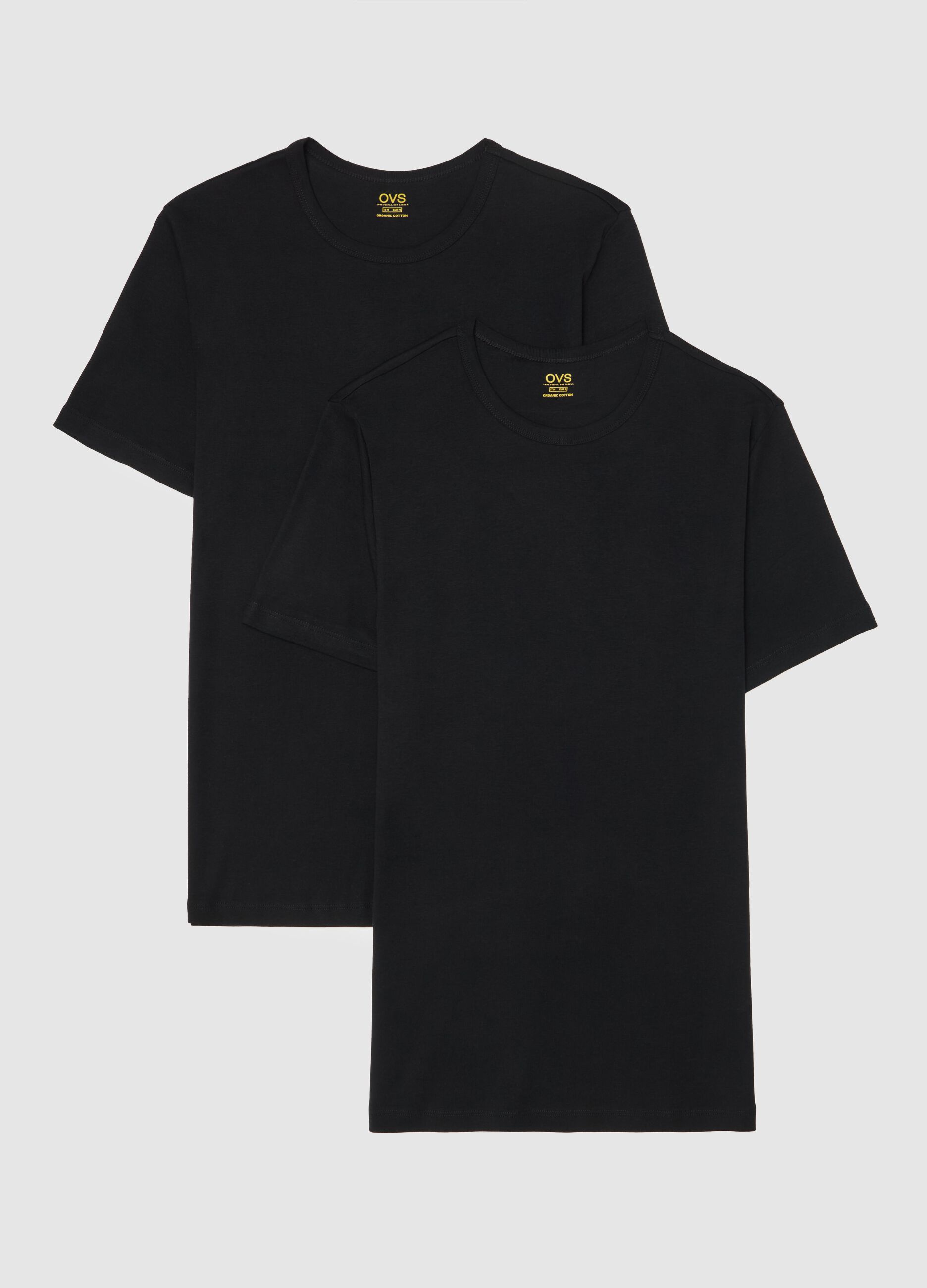 Two-pack undershirts with round neck