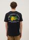 Black slogan T-shirt in pure cotton, regular fit_3