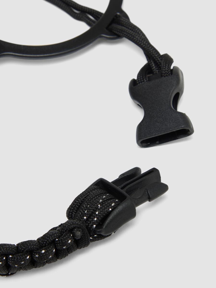 Black multifunctional strap with carabiner and braided cord_1
