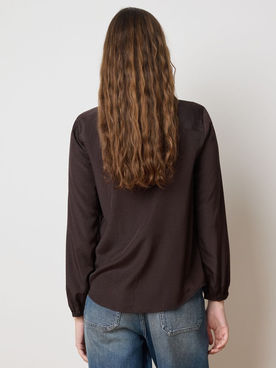 Brown Satin Regular Fit Shirt_3