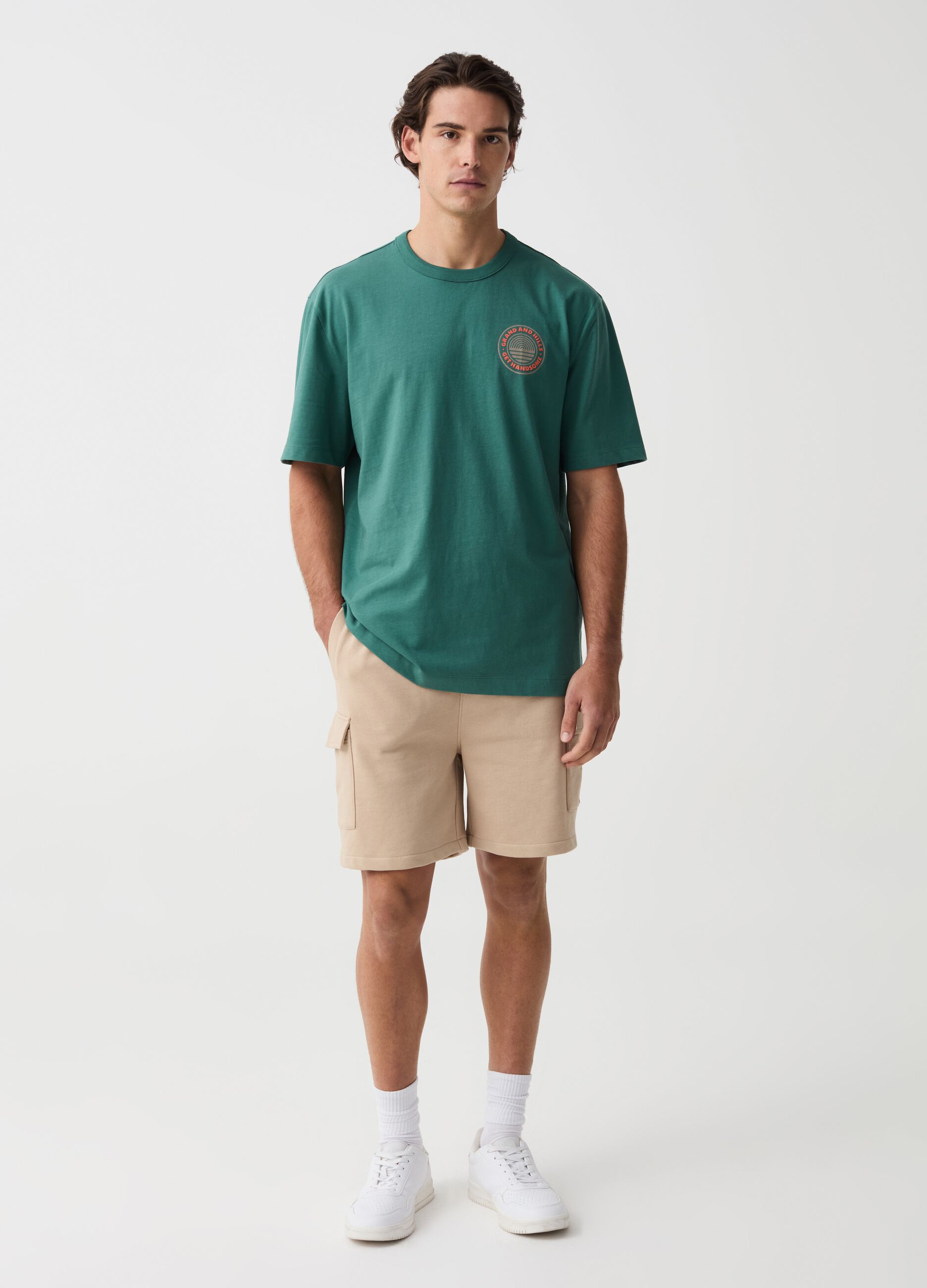 Cargo Bermuda shorts in fleece