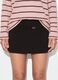 Black stretch viscose mini skirt with belt_3