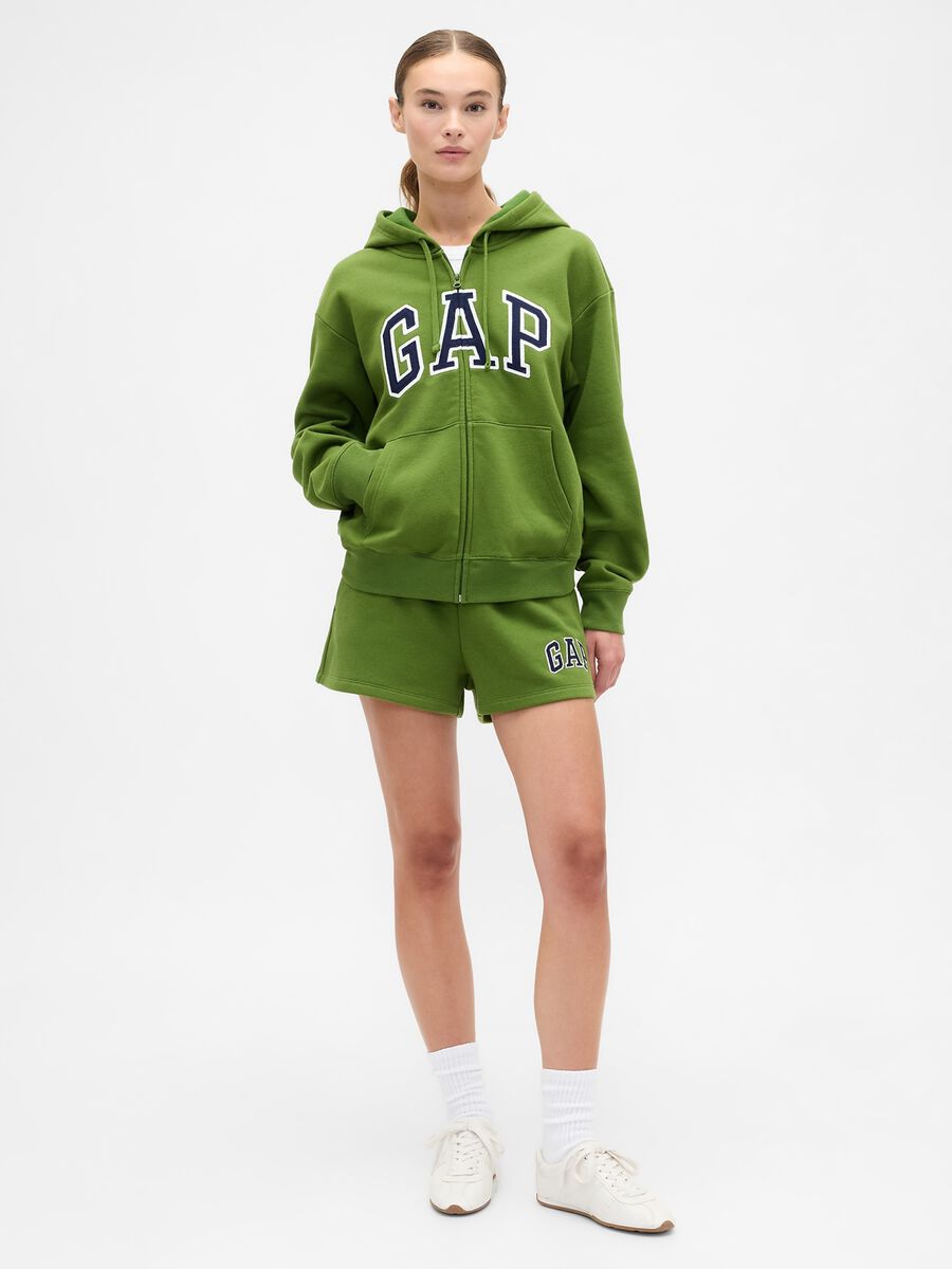 Felpa verde con zip completa_1