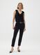 Black Viscose Blend Slim Fit Trousers_0