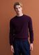 Pullover viola in pura lana a girocollo regular fit_0