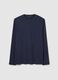 Blue pure cotton regular fit sweater_4