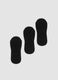 3-pack of black invisible socks in organic cotton jersey blend_0