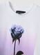 White pure cotton T-shirt with floral print, regular fit_2