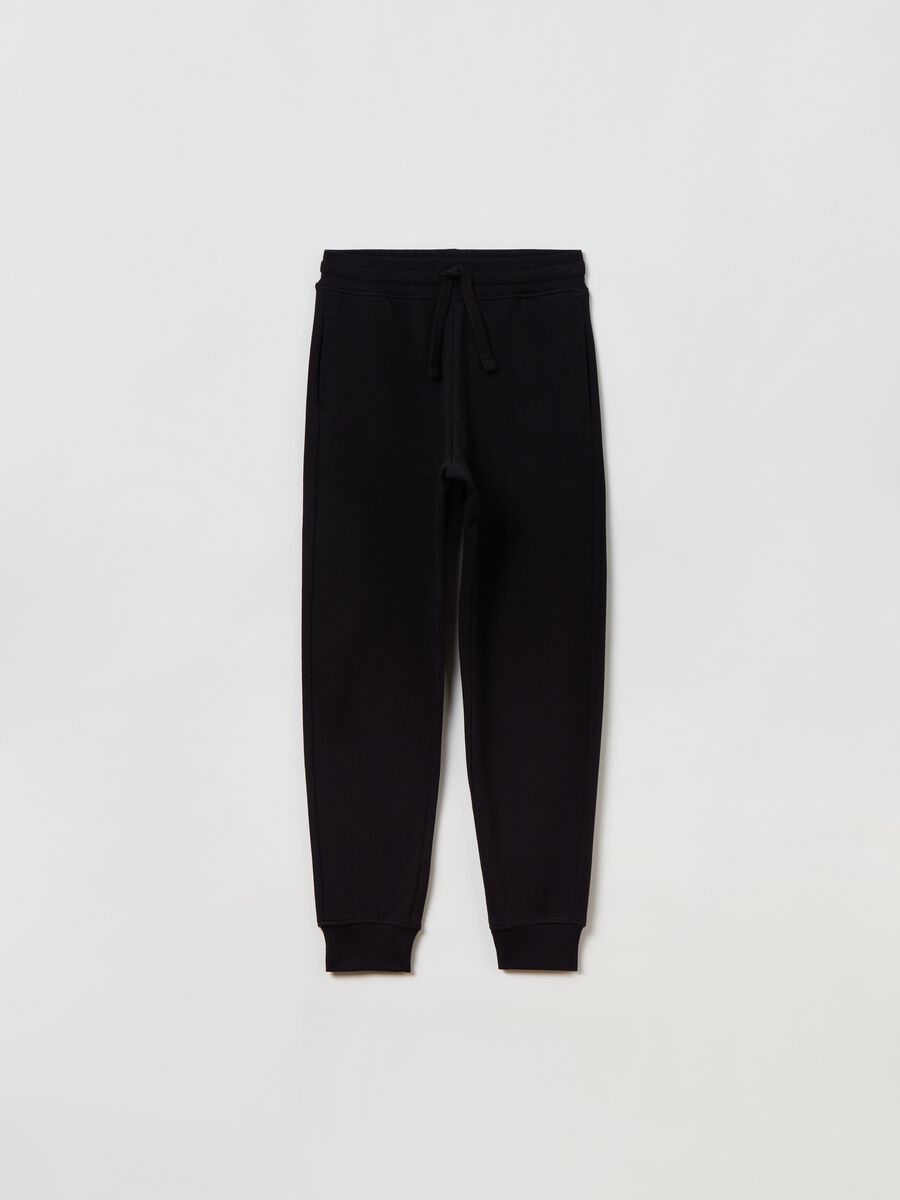 Joggers in felpa con coulisse_0