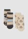 2-pack multicolour non-slip baby socks in stretch organic cotton_0