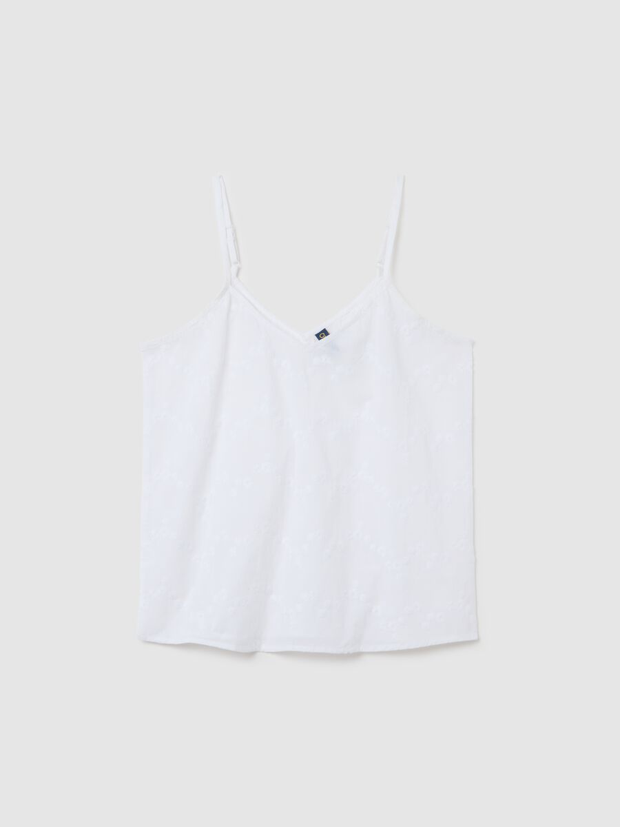 Women's white pure cotton vest regular fit_4
