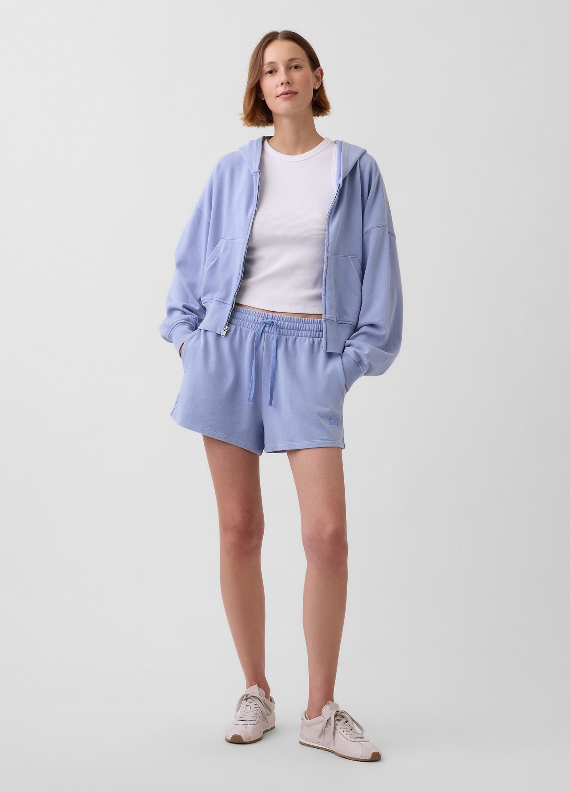 Cotton-blend shorts