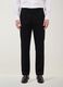 Black pure cotton regular-fit chino trousers_1