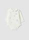 White organic cotton baby bodysuit with collar and Winnie the Pooh print_0