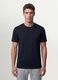 T-shirt nera in cotone organico a maniche corte slim fit_0