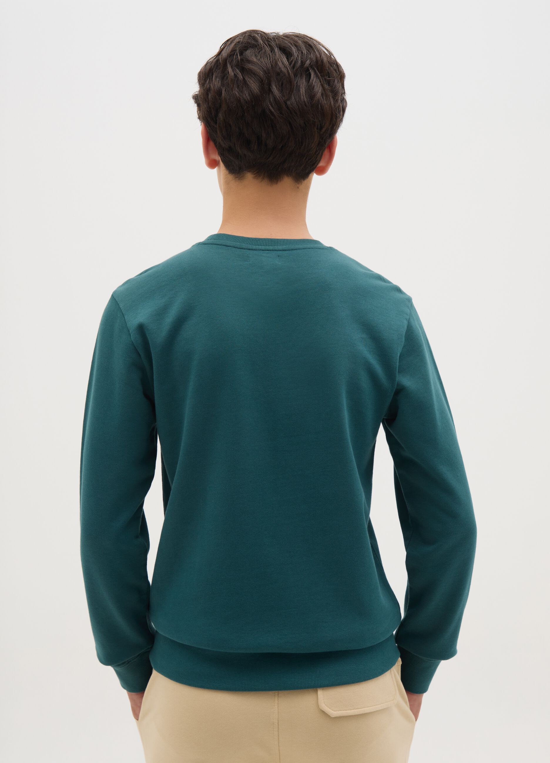French terry sweatshirt with lettering print