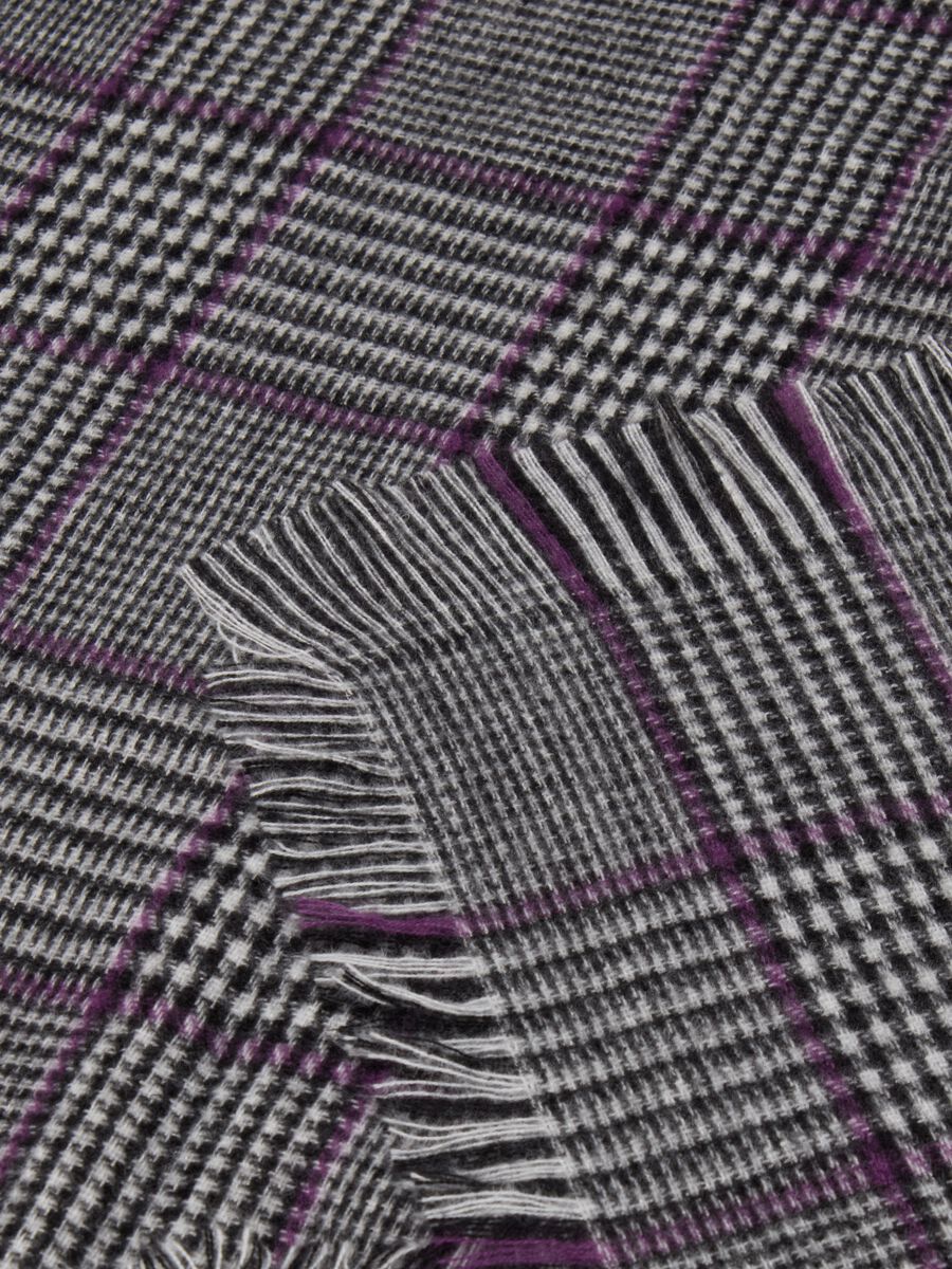 Fringed scarf with Prince of Wales check_1