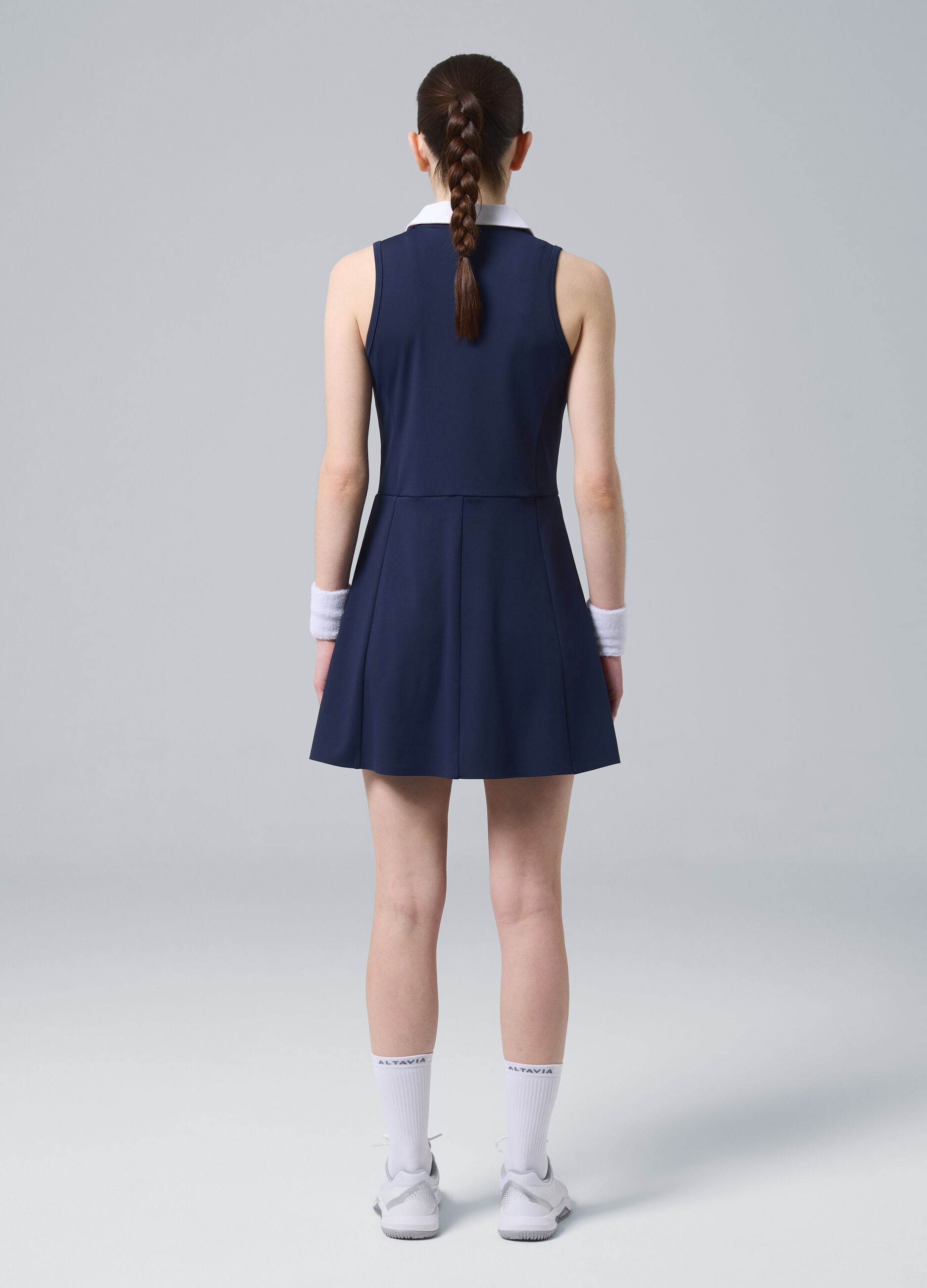 Blue ALTAVIA COURT sports dress in stretch technical fabric