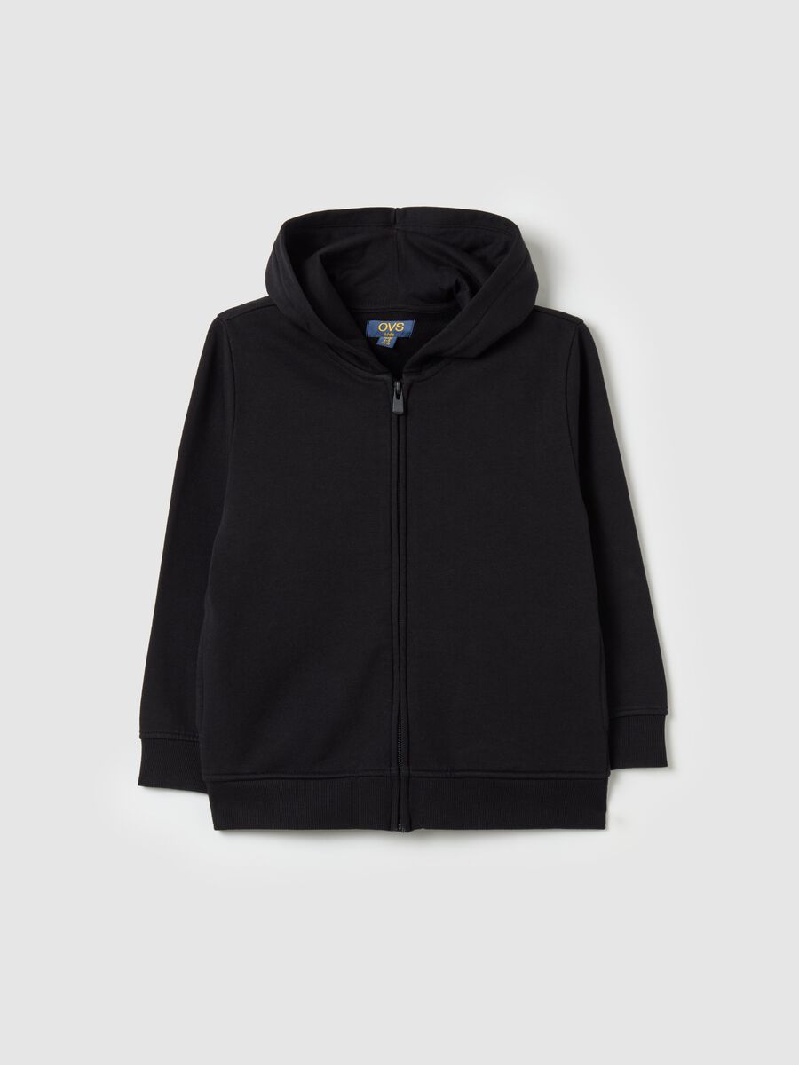 Organic cotton full-zip sweatshirt with hood_0