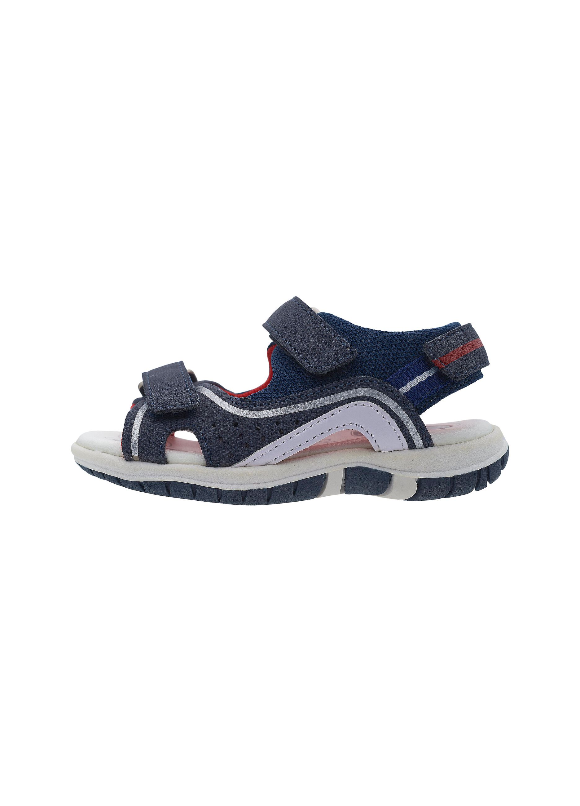 Franklin colourblock sandals with double Velcro strap