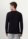 Black long-sleeve crew-neck T-shirt in 100% organic cotton_3