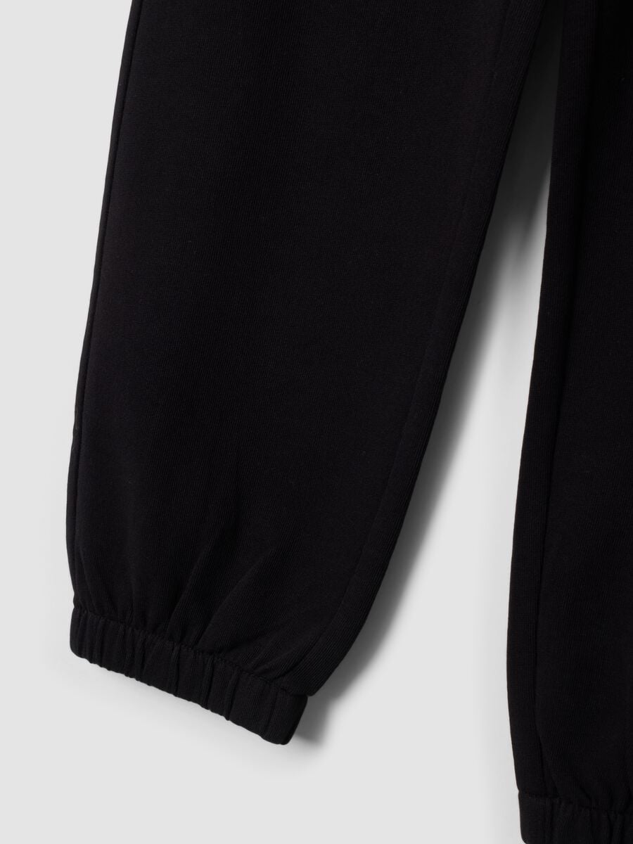 Black jogger trousers in pure organic cotton_3