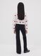 Girls&rsquo; black flared cotton-stretch treggings_1