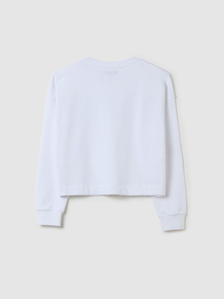 Felpa cropped con stampa foil_4